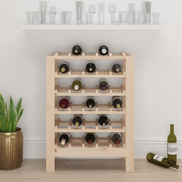 vidaXL vinreol 61,5x30x82 cm massivt fyrretræ -  Vinreoler