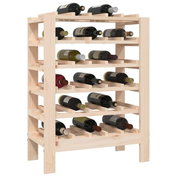 vidaXL vinreol 61,5x30x82 cm massivt fyrretræ -  Vinreoler