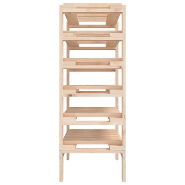 vidaXL vinreol 61,5x30x82 cm massivt fyrretræ -  Vinreoler