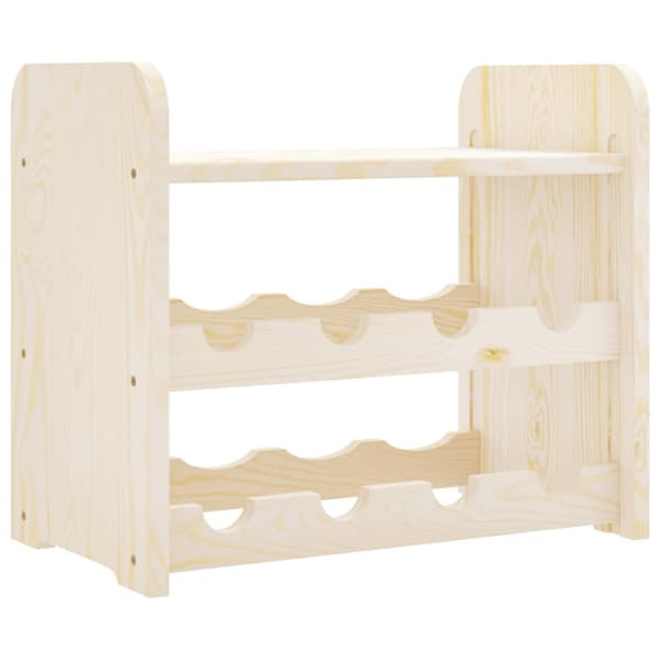 vidaXL vinreol med topplade 43x25x37 cm massivt fyrretræ - Vinreoler