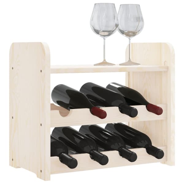 vidaXL vinreol med topplade 43x25x37 cm massivt fyrretræ - Vinreoler