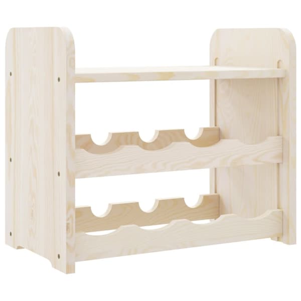 vidaXL vinreol med topplade 43x25x37 cm massivt fyrretræ - Vinreoler