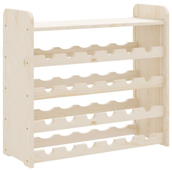 vidaXL vinreol med topplade 67,5x25x60 cm massivt fyrretræ -  Vinreoler