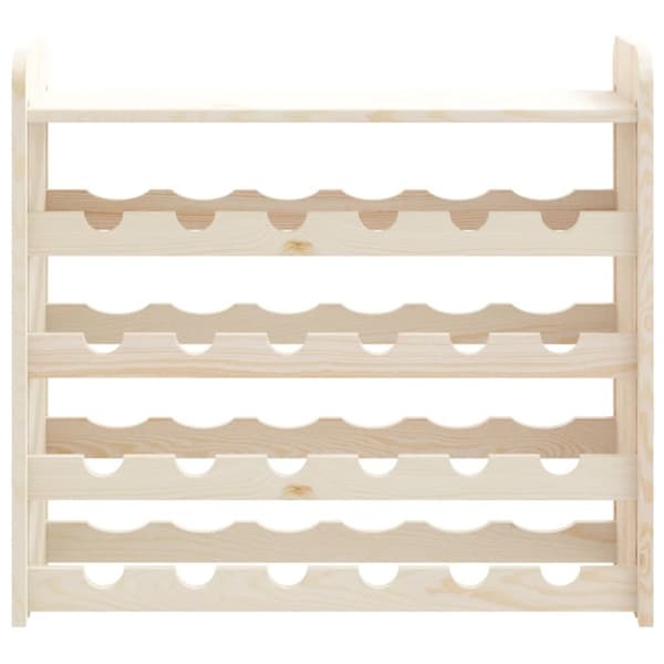 vidaXL vinreol med topplade 67,5x25x60 cm massivt fyrretræ -  Vinreoler