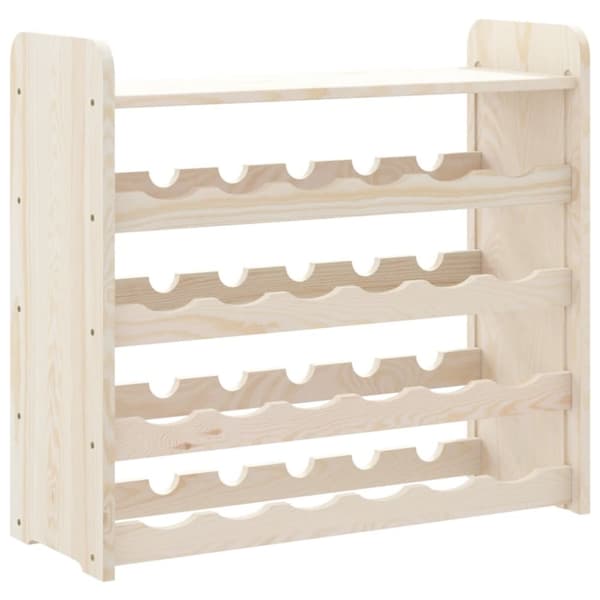 vidaXL vinreol med topplade 67,5x25x60 cm massivt fyrretræ -  Vinreoler