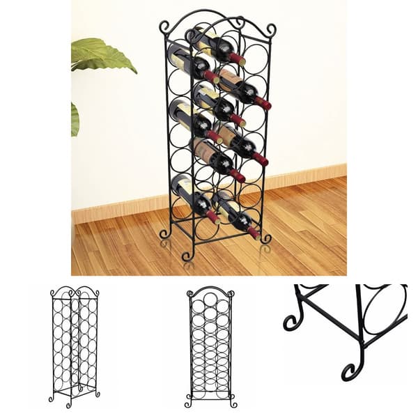 The Living Store vinreol til 21 flasker metal -  Vinreoler