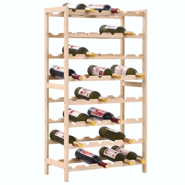 The Living Store vinreol cedertræ 57,5 x 28 x 102 cm -  Vinreoler
