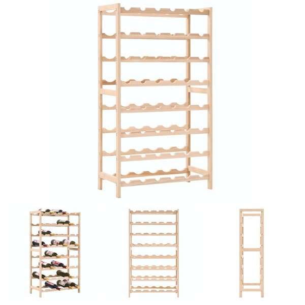The Living Store vinreol cedertræ 57,5 x 28 x 102 cm -  Vinreoler