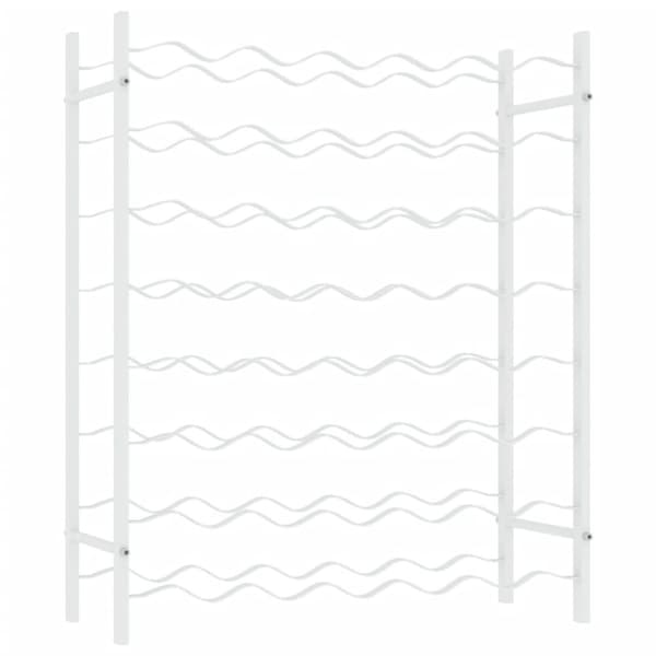 The Living Store vinreol til 48 flasker metal hvid -  Vinreoler