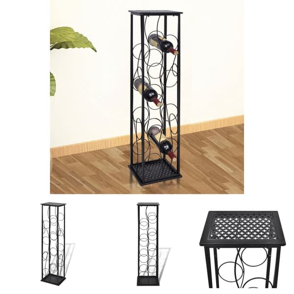 The Living Store vinreol til 8 flasker metal -  Vinreoler