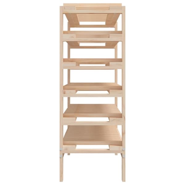 The Living Store vinreol 109,5x30x82 cm massivt fyrretræ -  Vinreoler
