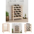 Miniatyrbillede 1 af 10: The Living Store vinreol 61,5x30x82 cm massivt fyrretræ -  Vinreoler