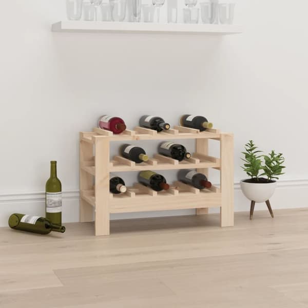 The Living Store vinreol 61,5x30x42 cm massivt fyrretræ -  Vinreoler