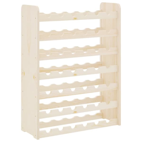 The Living Store vinreol 67,5x25x87 cm massivt fyrretræ -  Vinreoler