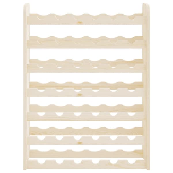 The Living Store vinreol 67,5x25x87 cm massivt fyrretræ -  Vinreoler