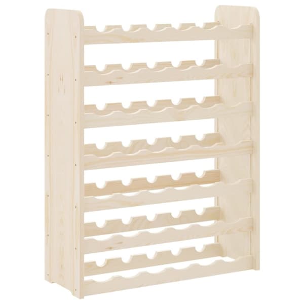 The Living Store vinreol 67,5x25x87 cm massivt fyrretræ -  Vinreoler