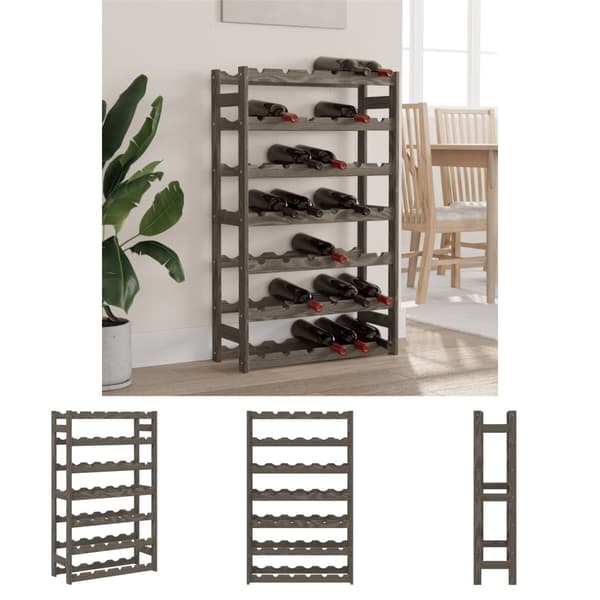 The Living Store Viinipulloteline 42 pullolle harmaa täysi mänty -  Viinitelineet