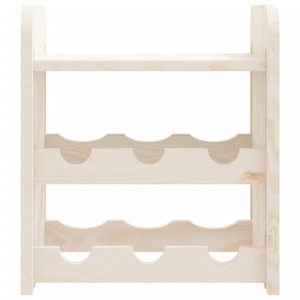 The Living Store vinreol med topplade 33x25x37 cm massivt fyrretræ -  Vinreoler