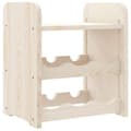 Miniatyrbillede 8 af 10: The Living Store vinreol med topplade 33x25x37 cm massivt fyrretræ -  Vinreoler