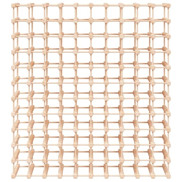 The Living Store vinreol til 120 flasker 112,5x23x123,5 cm massivt fyrretræ -  Vinreoler
