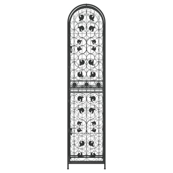 The Living Store vinreol til 73 flasker 45x36x200 cm smedejern sort -  Vinreoler