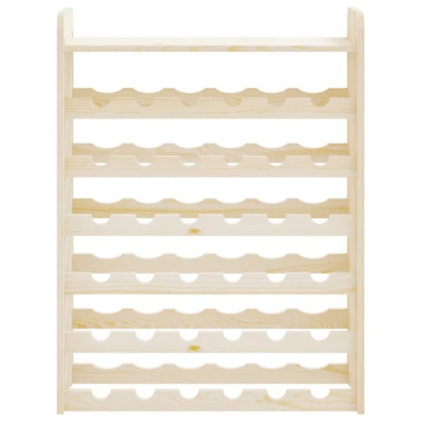 The Living Store vinreol med topplade 67,5x25x87 cm massivt fyrretræ -  Vinreoler