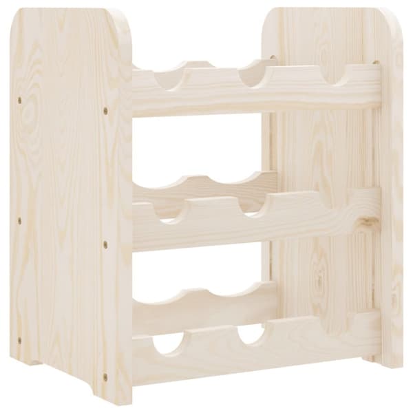 The Living Store vinreol 33x25x37 cm massivt fyrretræ -  Vinreoler