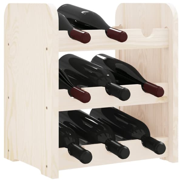 The Living Store vinreol 33x25x37 cm massivt fyrretræ -  Vinreoler