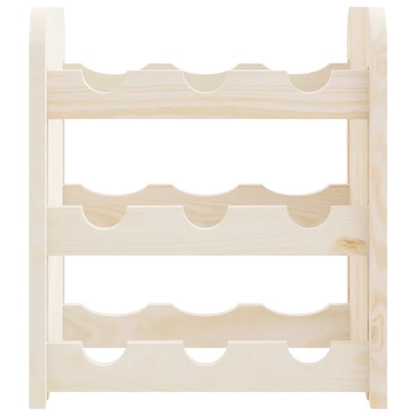 The Living Store vinreol 33x25x37 cm massivt fyrretræ -  Vinreoler