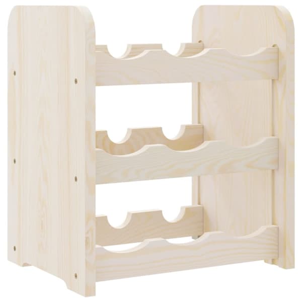 The Living Store vinreol 33x25x37 cm massivt fyrretræ -  Vinreoler