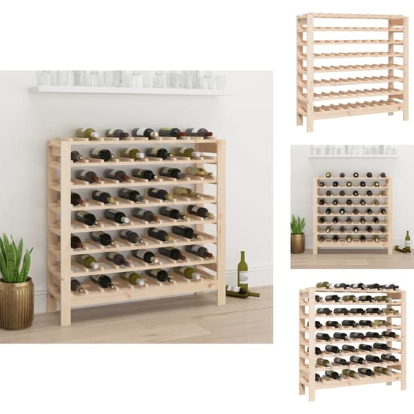 Vinreoler - Living vinreol 109,5x30x107,5 cm massivt fyrretræ