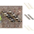 Miniatyrbillede 1 af 6: Vinreoler - Living væghængte vinreoler til 7 flasker 2 stk. metal guldfarvet