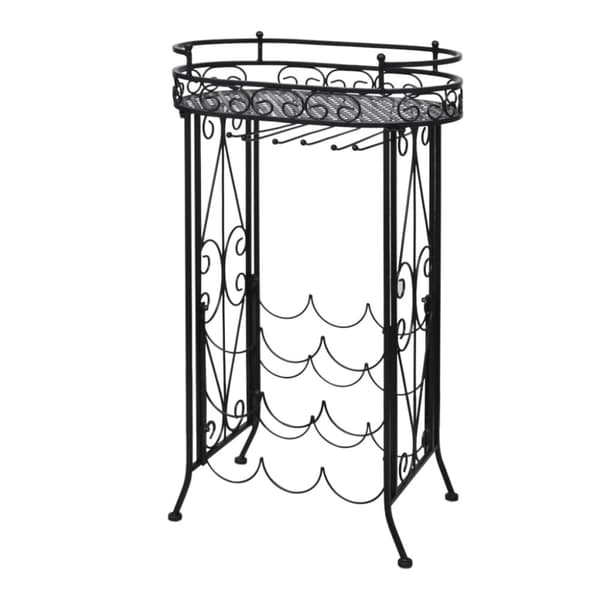 Vinreoler - Living vinreol med glasholder 9 flasker metal