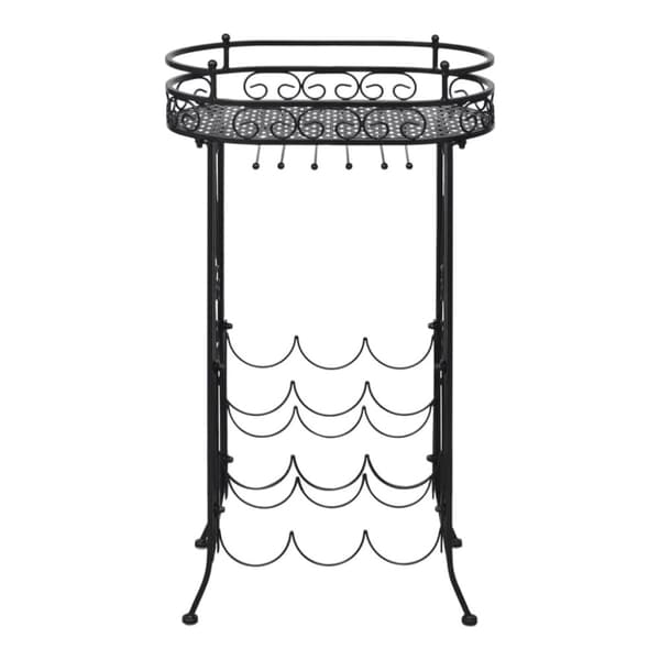 Vinreoler - Living vinreol med glasholder 9 flasker metal