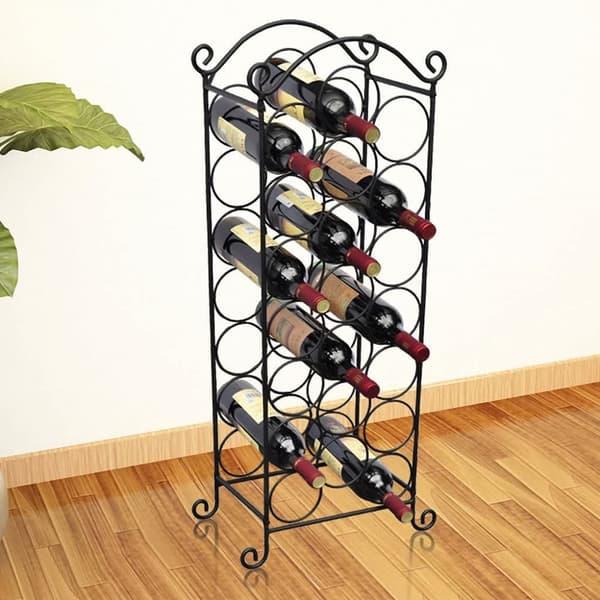 Vinreoler - Living vinreol til 21 flasker metal