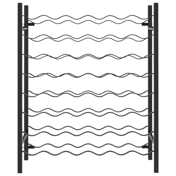 Vinreoler - Living vinreol til 48 flasker metal sort
