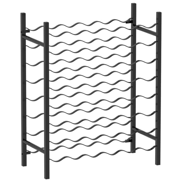 Vinreoler - Living vinreol til 48 flasker metal sort
