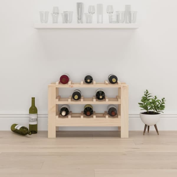 Vinreoler - Living vinreol 61,5x30x42 cm massivt fyrretræ