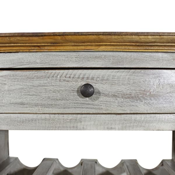 Vinreol i massivt genanvendt træ 55 x 23 x 85 cm - Vinreol - Vinreoler - Home & Living
