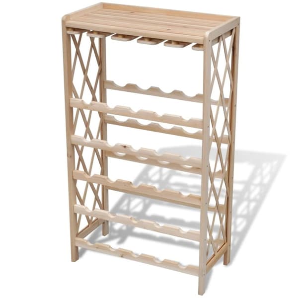 Vinreol til 25 flasker massivt fyrretræ - Flaskeholder - Flaskeholdere - Home & Living