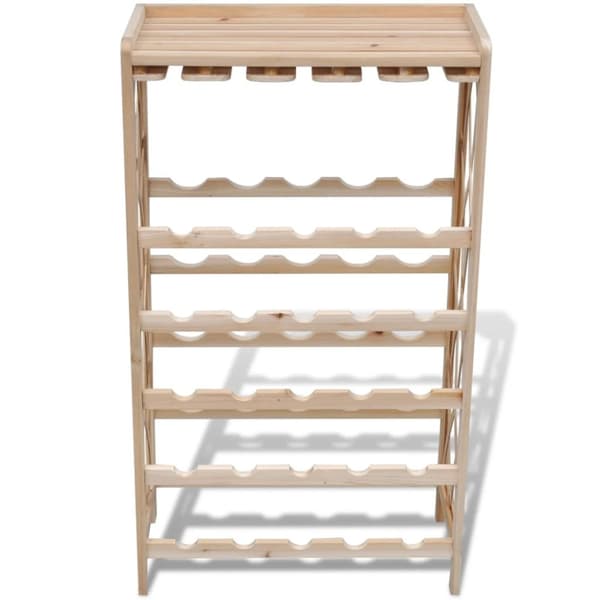 Vinreol til 25 flasker massivt fyrretræ - Flaskeholder - Flaskeholdere - Home & Living