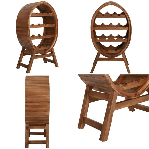 Vinreol 13 flasker massivt akacietræ - Vinstativ - Vinstativer - Home & Living