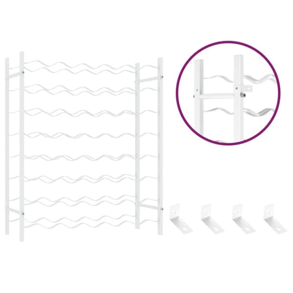 Vinreol til 48 flasker metal hvid - Vinreol - Vinreoler - Home & Living