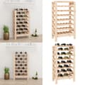 Miniatyrbillede 1 af 10: Vinreol 61,5x30x107,5 cm massivt fyrretræ - Vinreol - Vinreoler - Home & Living