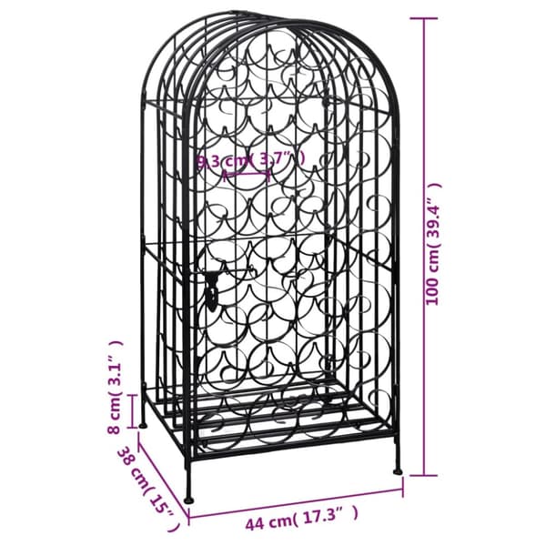 Vinreol til 35 flasker metal - Flaskeholder - Flaskeholdere - Home & Living