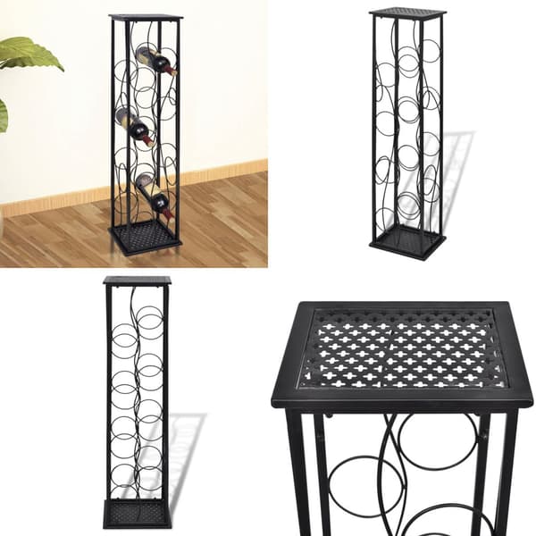 Vinreol til 8 flasker metal - Flaskeholder - Flaskeholdere - Home & Living