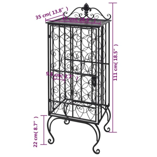 Vinreol til 28 flasker metal - Flaskeholder - Flaskeholdere - Home & Living