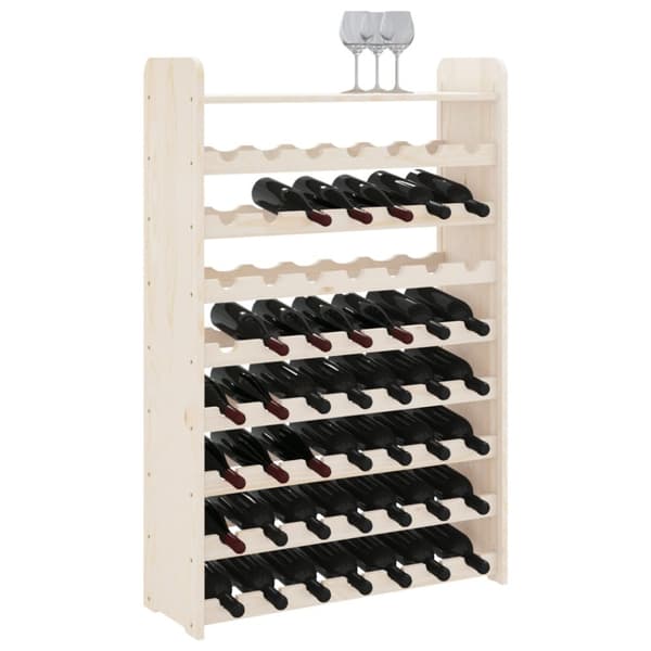 vinreol med topplade 72,5x25x111,5 cm massivt fyrretræ