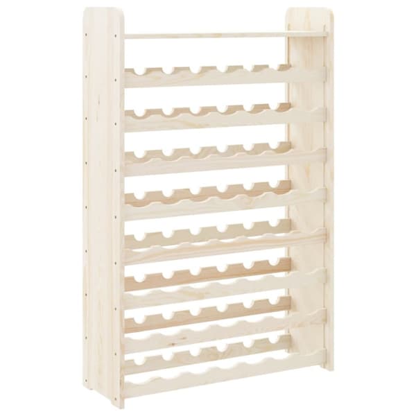 vinreol med topplade 72,5x25x111,5 cm massivt fyrretræ