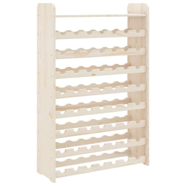 vinreol med topplade 72,5x25x111,5 cm massivt fyrretræ